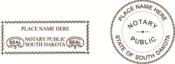 South Dakota Embossing seals and rubber stamps